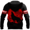 Wolf in Blood Moon 3D All Over Printed Shirt for Men and Women