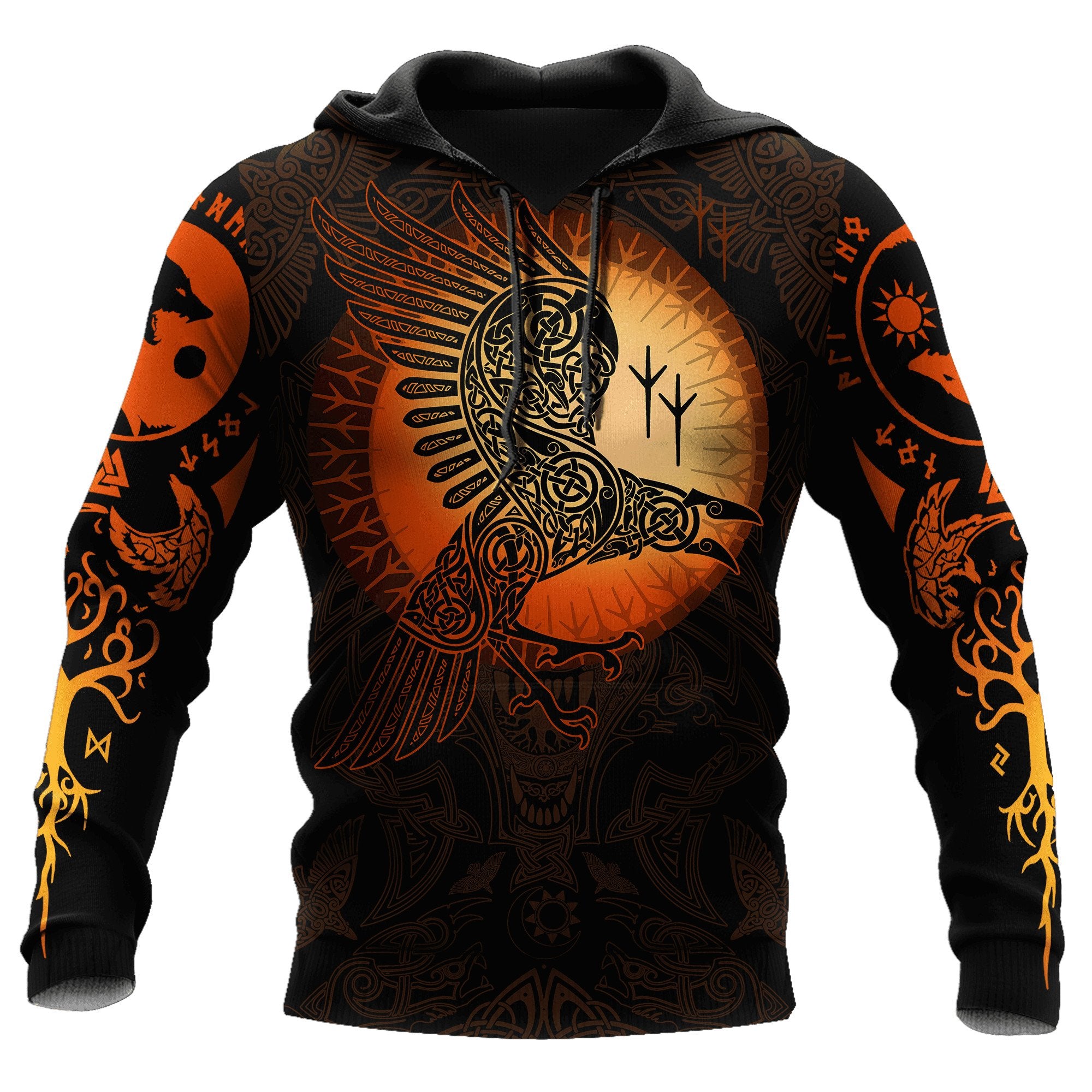 Raven Viking 3D All Over Printed Unisex Shirts