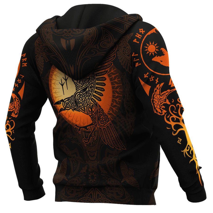 Raven Viking 3D All Over Printed Unisex Shirts