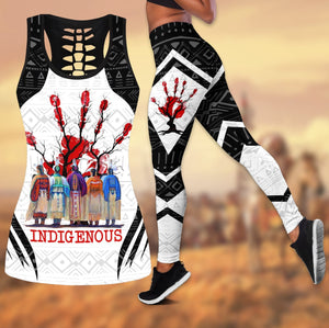 Native American 3D All Over Printed Legging + Hollow Tank