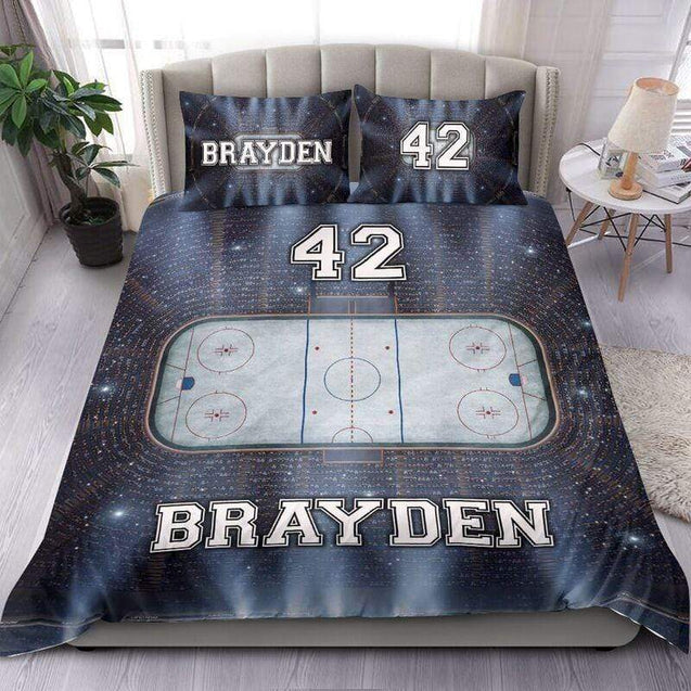 Personalized Hockey Bedding Set Custom name Custom number XT 23022111.CXT