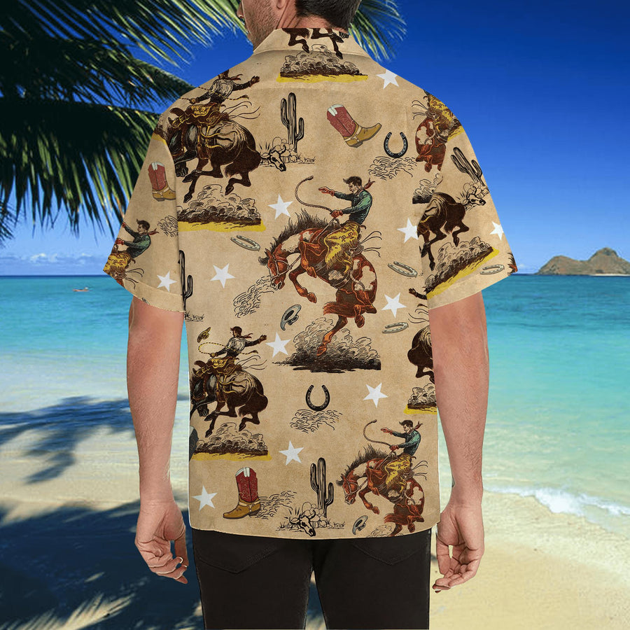 Native Cowboy Hawaiian Shirt JJW29072003-TQH-Apparel-TQH-Hawaiian shirt-S-Vibe Cosy™