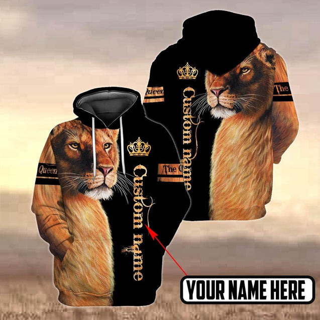 Customize Name Queen Lion Combo Hoodie + Legging