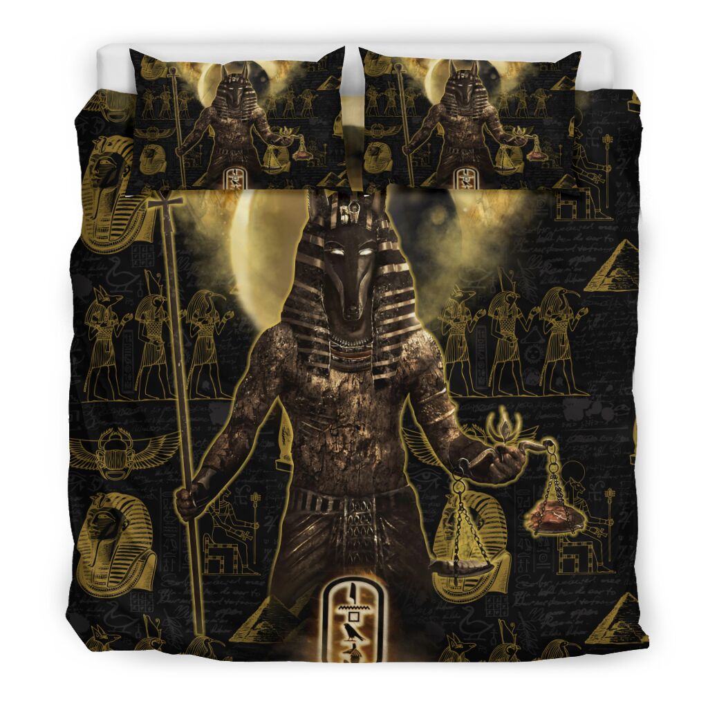 Ancient Egyptian Anubis Bedding Set JJ13062001-Bedding-MP-Twin-Vibe Cosy™