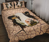 Cow Farm Earth Crack Style 3D Quilt Bedding Set