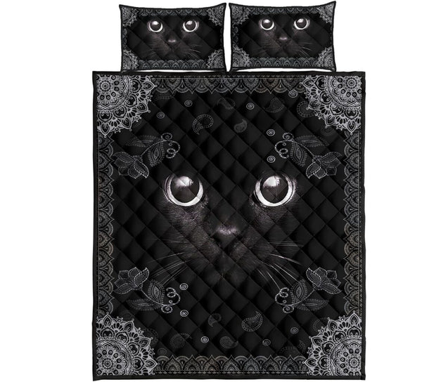 Black Cat Quilt Bedding Set by SUN SU050601-Quilt-SUN-King-Vibe Cosy™