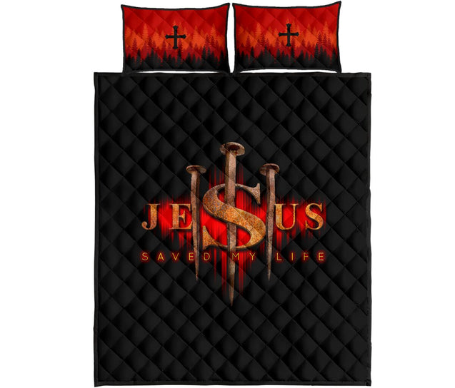 Jesus Saved My Life- Jesus Quilt Bedding Set TA-Quilt-TA-King-Vibe Cosy™