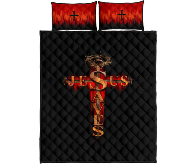 Jesus Saves - Jesus Quilt Bedding Set TA-Quilt-TA-King-Vibe Cosy™