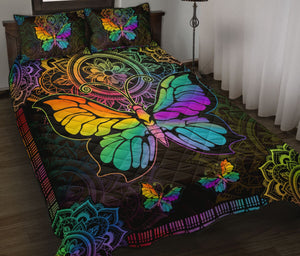 Hologram Mandala Butterfly Quilt Bedding Set For The Lover By ML-Quilt-ML-King-Vibe Cosy™