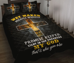 Way Maker Miracle Worker Promise Keeper - Jesus Quilt Bedding Set TA-Quilt-TA-King-Vibe Cosy™