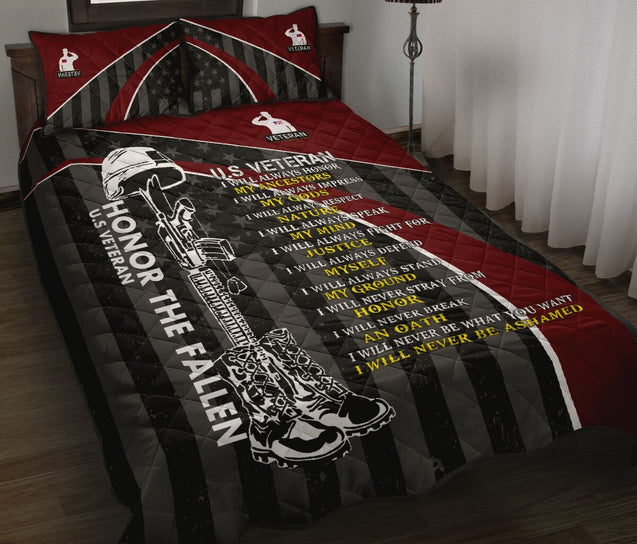 US Veteran Honor the fallen Quilt Bedding Set TR0806203S-QBED-Huyencass-King-Vibe Cosy™