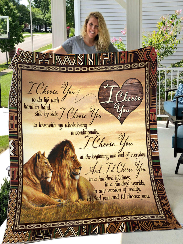 To my wife - I choose you message blanket