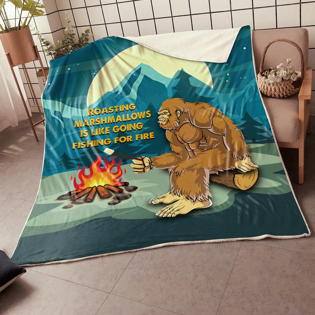 Camping Chill Bigfoot Blanket