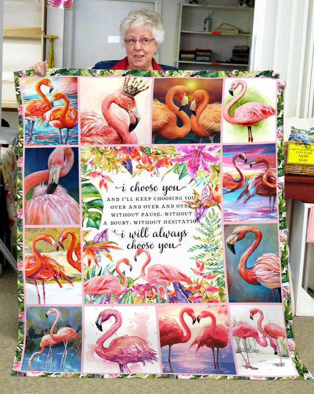 Beautiful Flamingo Couple Blanket HAC170802-MEI