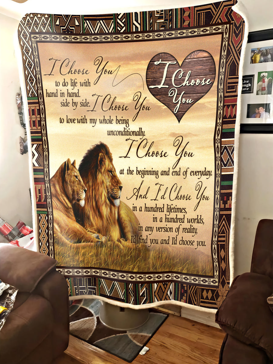 To my wife - I choose you message blanket