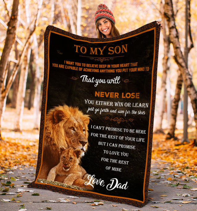 Lion Dad's Love blanket