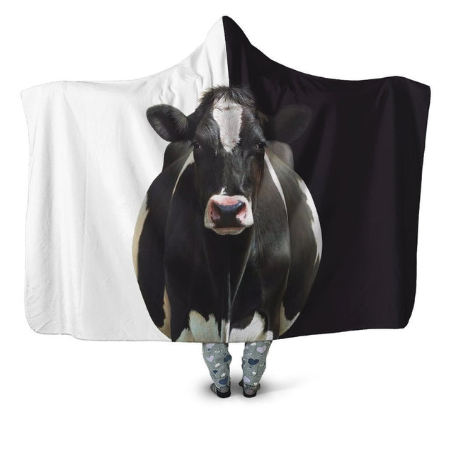 Beautiful Cow Farmer Hoodie Blanket-Apparel-HD09-Hooded Blanket-Youth 49.6x59.05-Vibe Cosy™