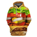 3D All Over Print Burger Funny Shirt-Apparel-6teenth World-Hoodie-S-Vibe Cosy™