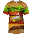 3D All Over Print Burger Funny Shirt-Apparel-6teenth World-T-Shirt-S-Vibe Cosy™