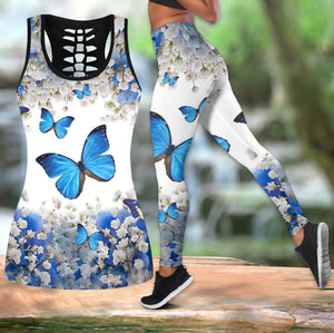 Beautiful Butterfly Combo Tank + Legging QB05192006S-Apparel-TA-S-S-Vibe Cosy™