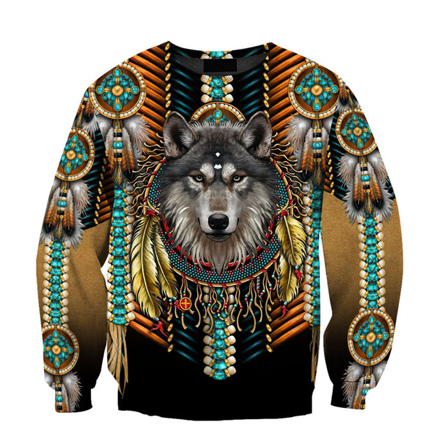 Wolf Native American 3D All Over Printed Unisex Shirts