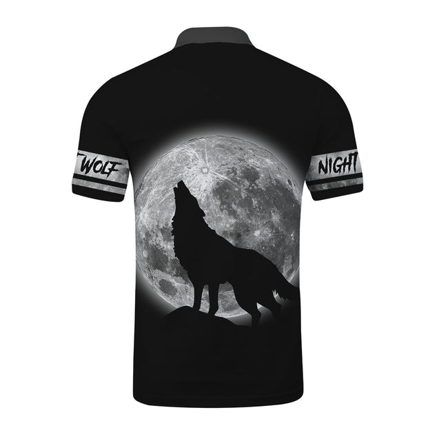 Wolf in Moon 3D All Over Printed Unisex Shirts