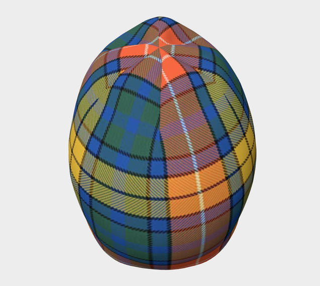 BUCHANAN ANCIENT TARTAN BEANIE HJ4-BEANIES-LoveTheWorld-Adult Small / Medium-Bamboo (mild)-Black-Vibe Cosy™