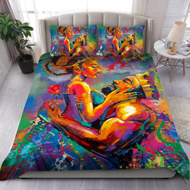 African Couple Love Bedding Set-ML-ML-US Twin-Vibe Cosy™