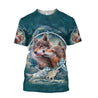 Wolf Native American 3D All Over Printed Unisex Shirts No 14