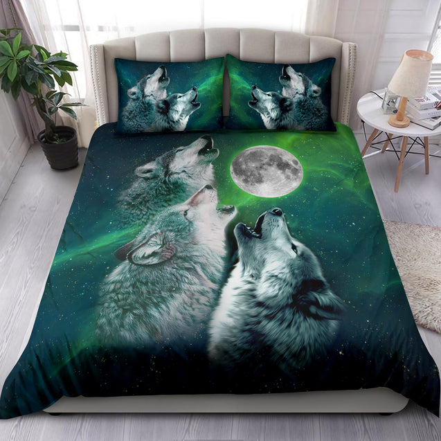 Wolf 3D All Over Printed Bedding Set