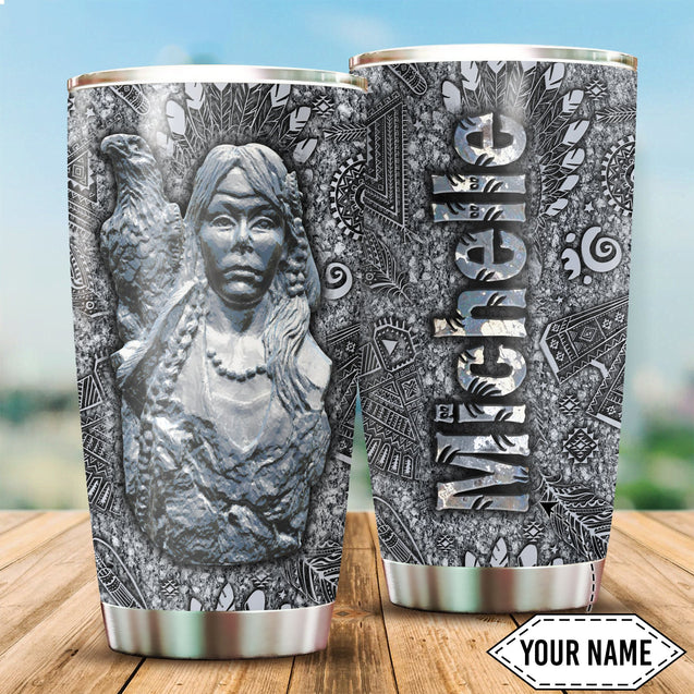 Customize Name Native American Steel Tumbler