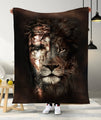 Lion and Jesus 3D All Over Printed Blanket