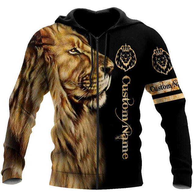 Custom Name King Lion 3D All Over Printed Unisex Shirts