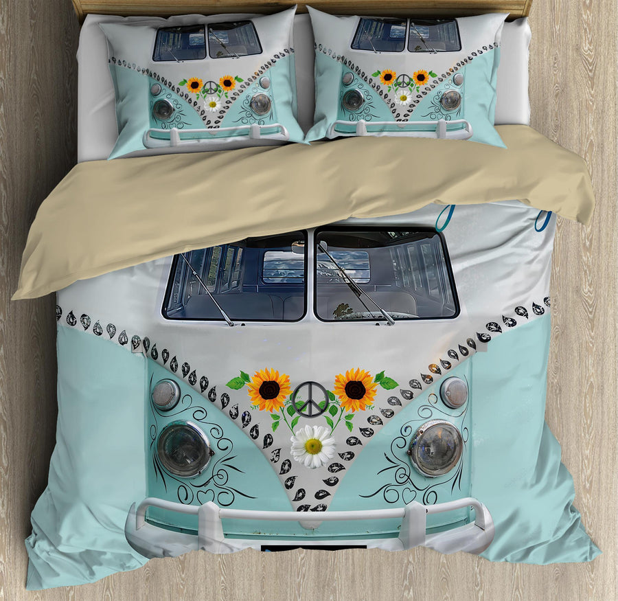 Happy Van Hippie Bedding Set DQB07202001-TQH-BEDDING SETS-TQH-Twin-Vibe Cosy™