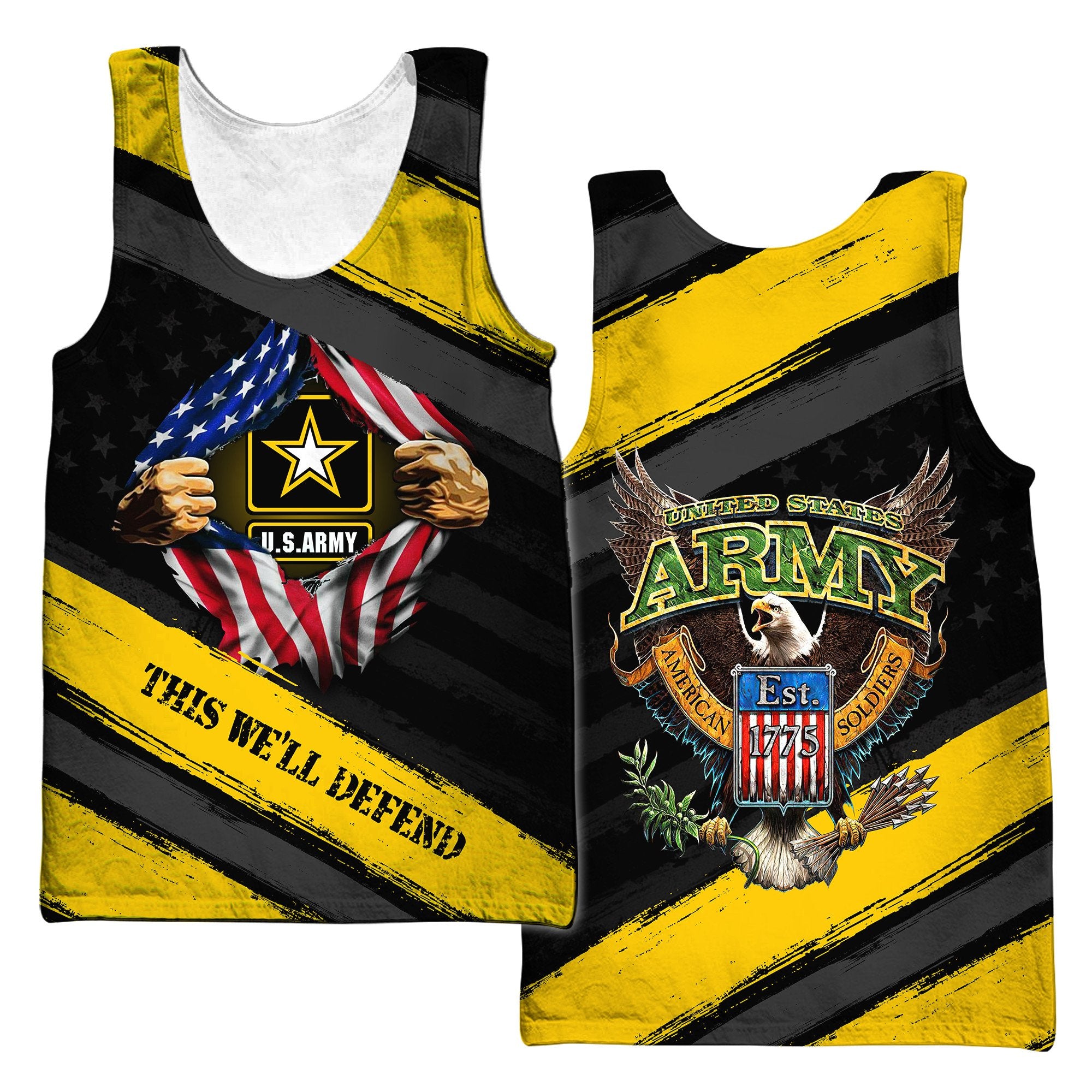United States Army 3D All Over Printed Unisex Shirts
