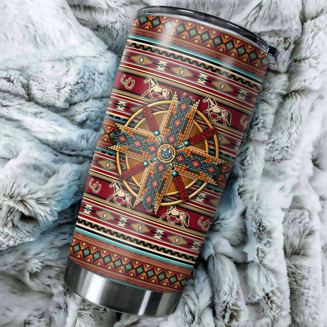 Customize Name Eagle Native American Steel Tumbler