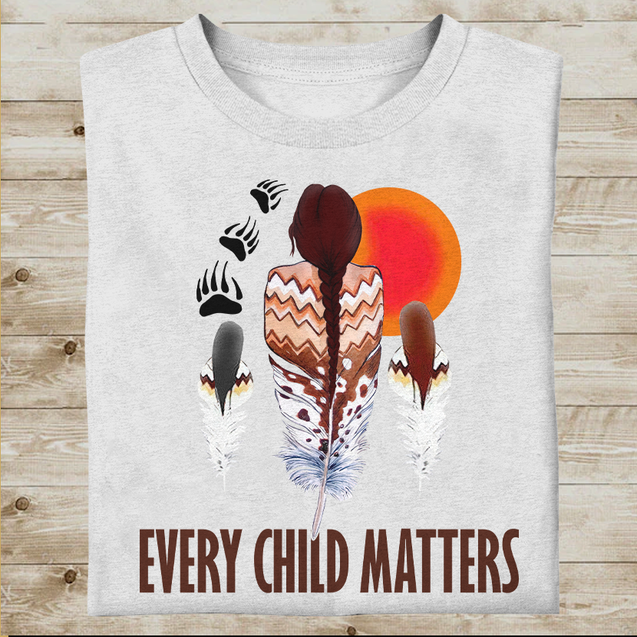 Vibecosy Every Child Matters Native American T-Shirt VP24012207