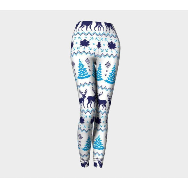 CANADA CHRISTMAS PATTERN LEGGING A5-Apparel-Khanh Arts-Legging-S-Vibe Cosy™