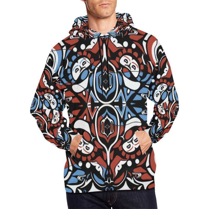 CANADA - MAPLE LEAF OVER PRINT HOODIE A1-Apparel-PL8386-Hoodie-S-Vibe Cosy™