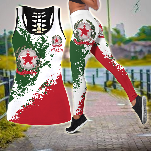 Italy Pride Combo Legging + Tank Limited by SUN HAC240605S-Apparel-SUN-S-S-Vibe Cosy™