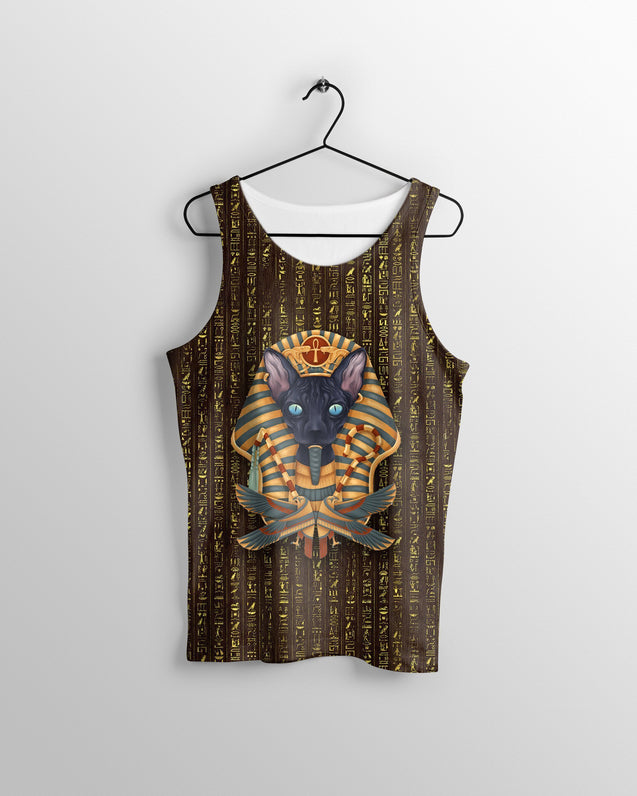 All Over Printed Cat King Shirts-Apparel-HbArts-Tank top-S-Vibe Cosy™