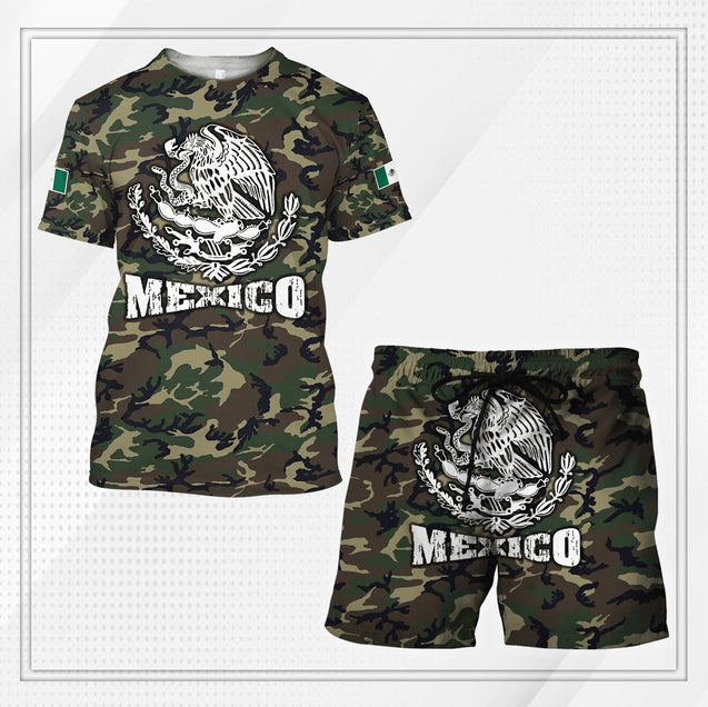 Mexico Combo T-shirt and Short 3D All Over Printed  no1