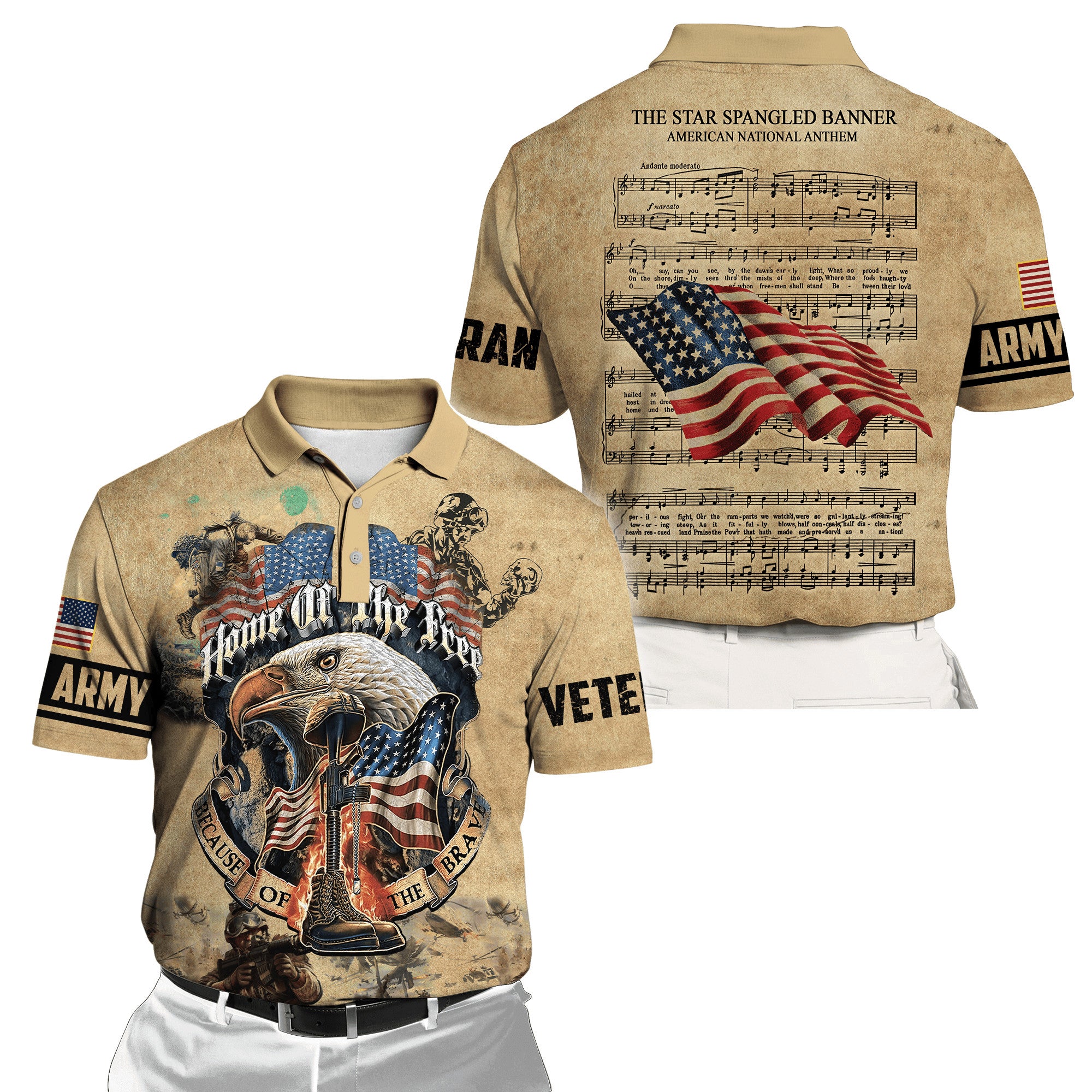American U.S Army Veteran 3D All Over Printed Unisex Shirts