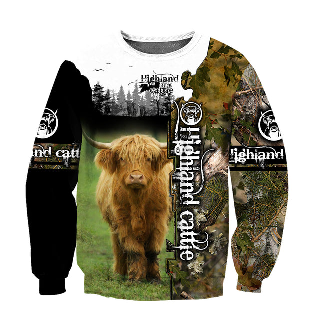 Highland Cattle 3D All Over Printed Shirts For Men And Woman