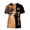 Lion Queen 3D All Over Printed Shirt for Women