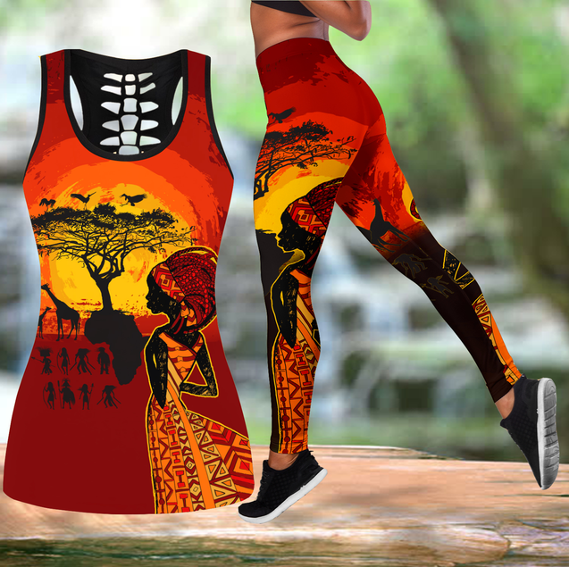 African Land Combo Legging + Tank Top HHT24042106