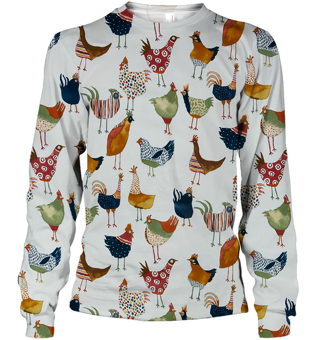 3D AOP Chickens Hoodie-Apparel-6teenth World-Sweatshirt-S-Vibe Cosy™