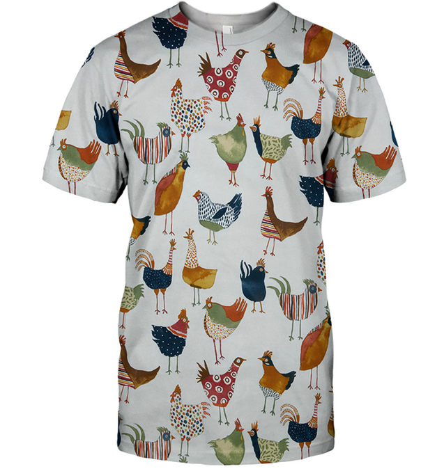 3D AOP Chickens Hoodie-Apparel-6teenth World-T-Shirt-S-Vibe Cosy™