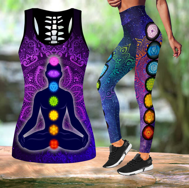 Chakra Yoga Combo Tank + Legging Limited Pi270301 - Amaze Style™-Apparel