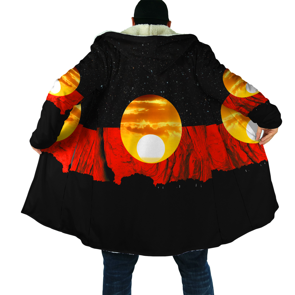 Australia Koori Kangaroo Aboriginal Flag™ Cloak For Men And Women